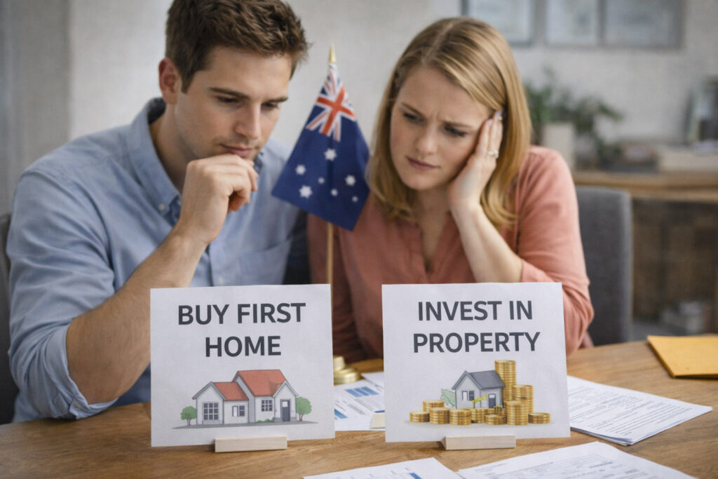 invest or buy first home Australia