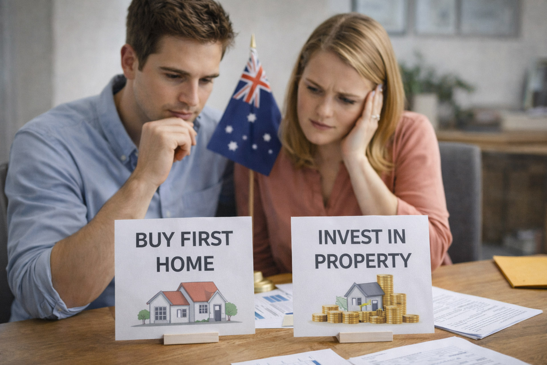 invest or buy first home Australia